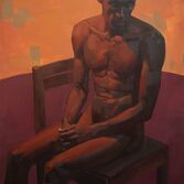 Gestures of Masculinity, Kirubel Abebe, Acrylic on Canvas, 43.3x35.4