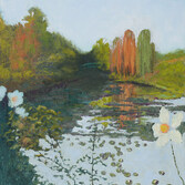 Monet Waterlily Pond by Jeff Newman, Oil on Canvas, 20x30, $1,600 Online Only