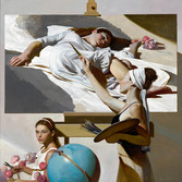 The Painter by Noah Buchanan,  Oil on Linen, 55x55