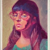 Rose Colored Glasses, Cheyenne Earp, Oil on Linen, 9x12